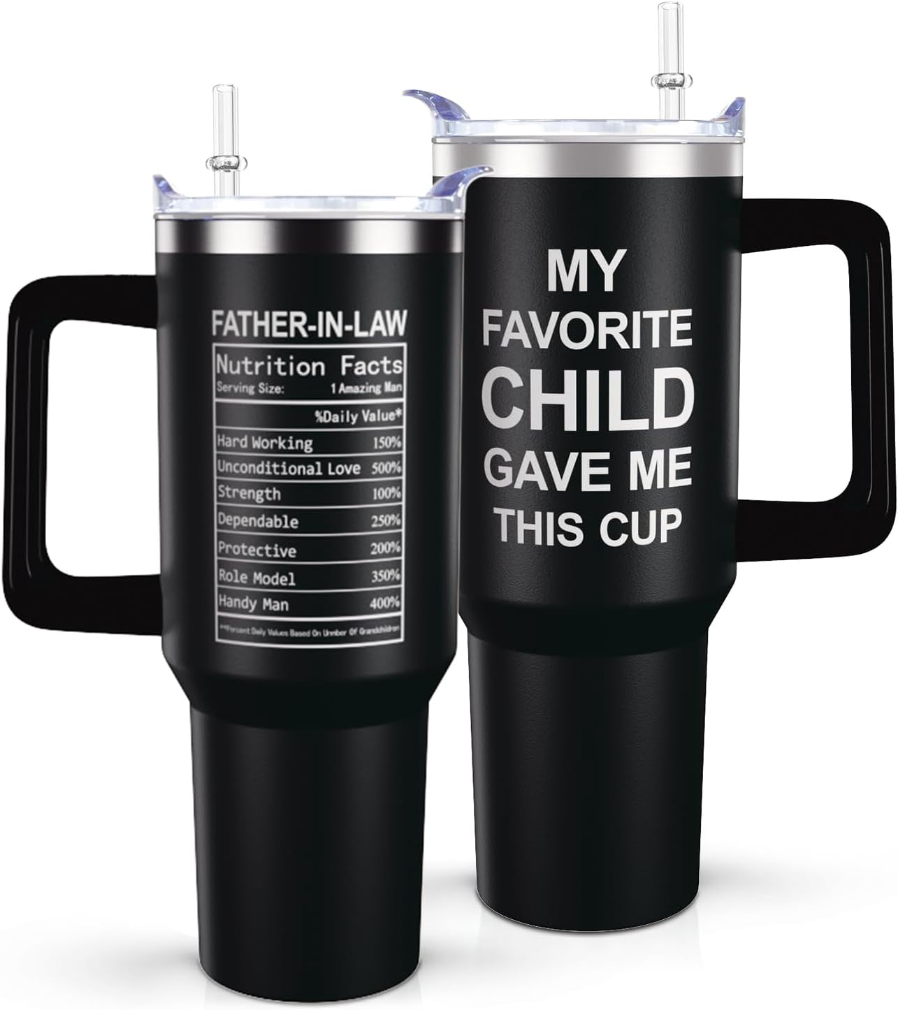 Gifts for Father In Law,40 oz Tumbler With Handle Lid and Straw,Father ...