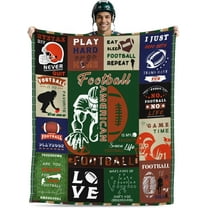 Gifts for Football Players/Lovers,Football Accessories, Football Coach Gifts, Football Gift for Men Women, Football Team Gifts, Football Blanket 50'' x 60'' (Football Blanket, 50'' x 60'')