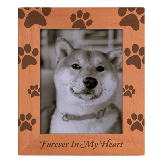 ThisWear Gifts For All By Rachel Olevia Sentimental Photo Frame Pet Berevement Forever In My Heart Wood Engraved 8x10 Portrait Picture Frame