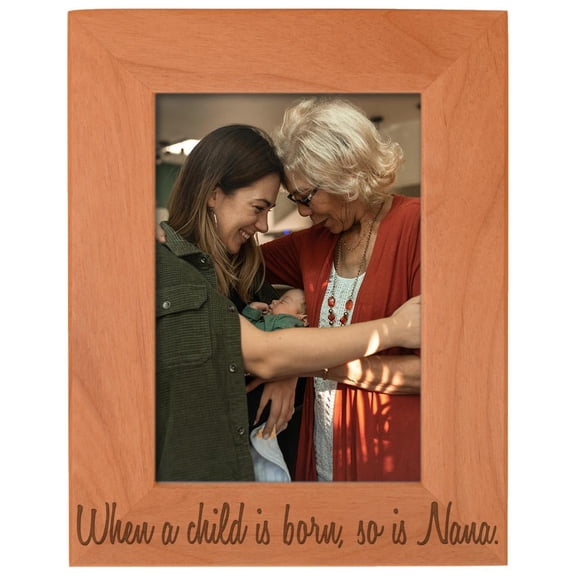 ThisWear Gifts For All By Rachel Olevia Sentimental Photo Frame When A Child Is Born So Is A Nana Wood Engraved 8x10 Portrait Picture Frame