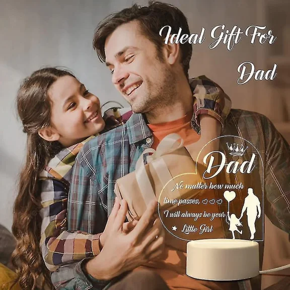 Gifts For Dad From Daughter Dad Birthday Gifts Personalized Daddy Gifts Engraved Sleep Night Lamp With Base