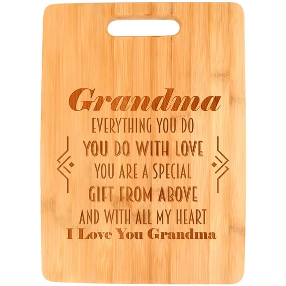 Gifts For Grandma Grandma You Are A Special Gift From Above Poem Big Rectangle Bamboo Cutting Board