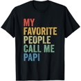 thumbnail image 1 of Gifts For Grandpa My Favorite People Call Me Papi T-ShirtMen and women, White Black T-shirt, size: Extra large S-824XL, 1 of 4