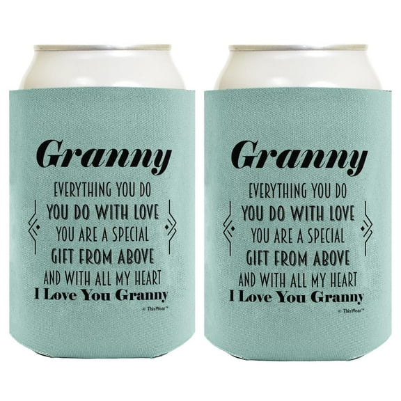 Gifts For Granny Gifts For Grandma Granny You Are A Gift From Above Poem 2-Pack Can Drink Thermocoolers