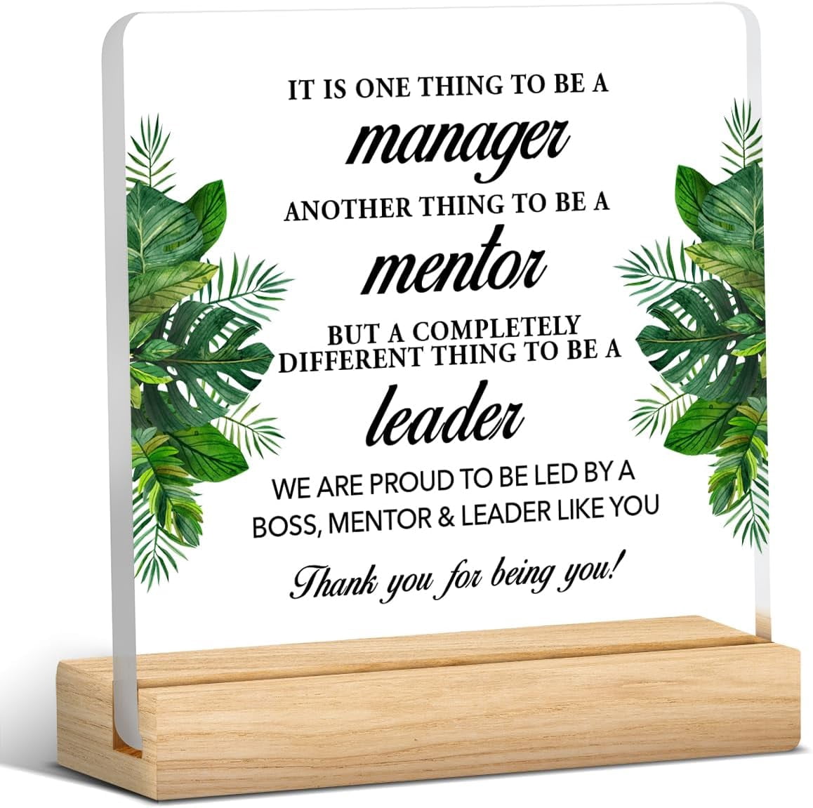 Senior Leader Sign Gifts For Leader Boss Mentor Clear Desk Decorative Sign Retirement ...