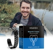 AGHTKYD Gifts For Men Clearance！ Copper Band; Copper Bracelet Efficient To Promote Health Fashionable Design And Magnetic Copper Prostate Bracelet Black Metal