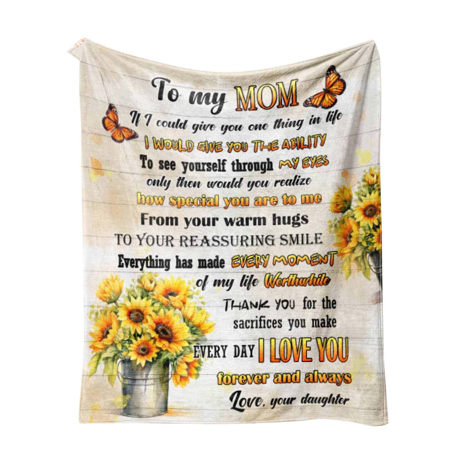 Gifts For Mum Birthday Gift Christmas Day Mother'S Blanket From Son Lap