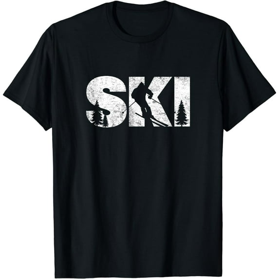 Gifts For Skiers Men Women Snow Skiing Alpine Downhill Ski T-Shirt
