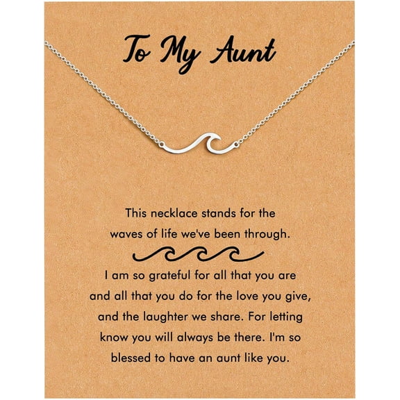 Gifts For Women: Dainty Wave Necklace - Perfect For Best Friend, Sister, Mom, Daughter; Ideal For Christmas, Valentine's Day, Birthday, Mother's Day