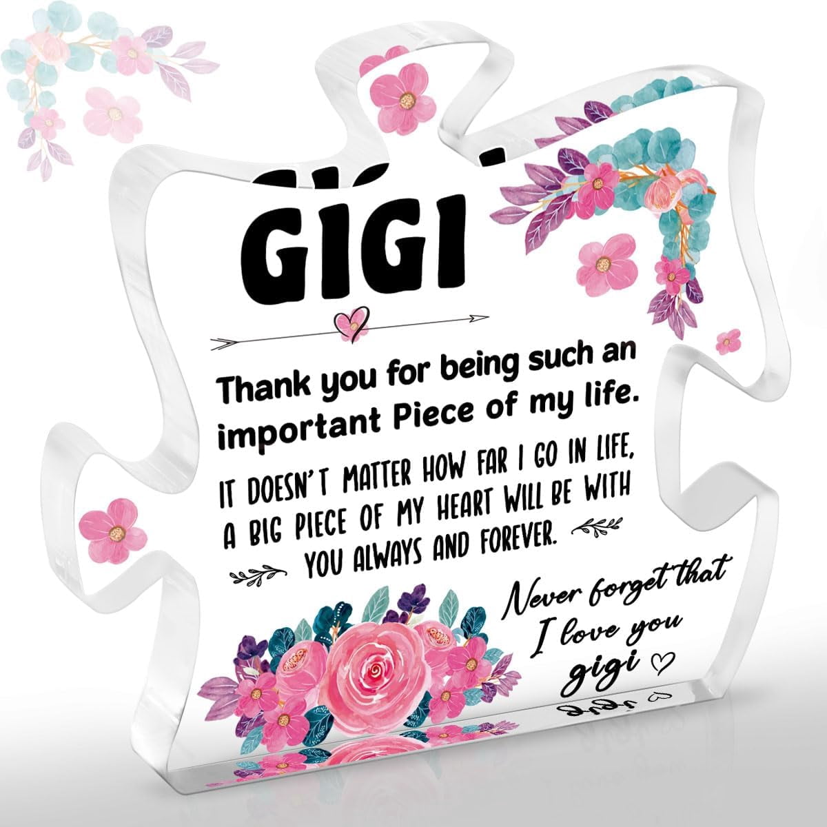 Funnywish Jewelry Dish For Grandma - Heart Shaped Ceramic Trinket Tray, Best Grandma Ever Gift