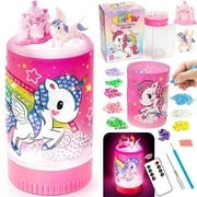 Gifts for Girls Toys Age 4-5-6-7-8: Girls Diamond Art Craft Kits for 3-9 Year Old Kids Birthday Presents Night Light Bedroom Decor Accessories for Girl Boy Fairy Princess Toy Age 3-10