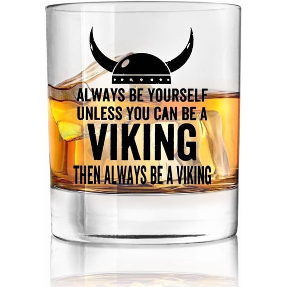 Gifts Glasses 10 oz, Norse Gifts for Men, Norse Mythology Old Fashioned Rocks Glasses Cup for Men Drinking