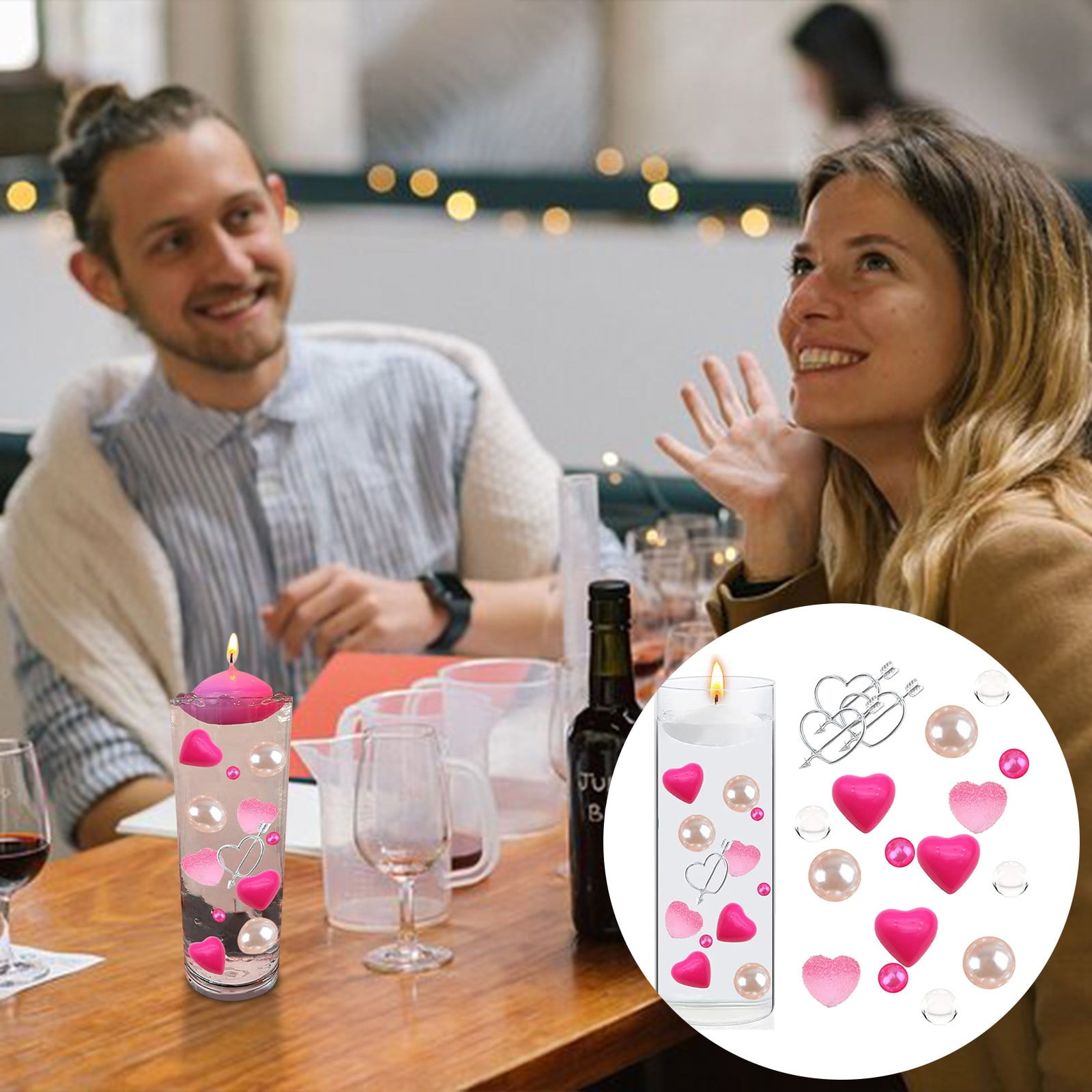 Gifts Going Fast Savings! Qiaocaity Valentine's Day Vase Stuffing Pearl