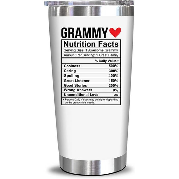 Gifts For Grammy - Grandma Birthday Gifts - Grammy Gifts, Best Gifts For Grammy, Grandma, Grandmother, First Time Grandma From Grandchildren, Granddaughter, Grandson, Grandkids - 20 Oz Tumbler