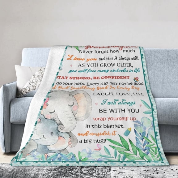 Gifts For Granddaughter Blanket Gifts For Kids Adults - Lightweight Throw Blanket For Bedroom Living Room Decor Soft Fuzzy Fleece Cozy Plush Bed Couch 60"X50"