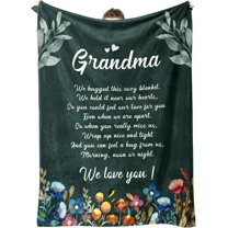 Gifts for Grandma Blanket, Grandma Gifts on Birthday, Grandparents Day, Present for Grandmother from Granddaughter, We Love You Cozy Throw Blankets 50" x 60"