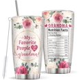 thumbnail image 1 of Gifts for Grandma, Flower Stainless Steel Grandma Tumbler 20oz with Lid and Straw, Grandma Birthday Gifts Ideas, Mother''s Day Gift for Grandma, Grandma Gifts Tumbler from Grandchildren, 1 of 6