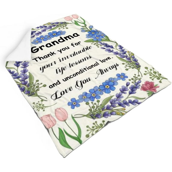 Gifts for Grandma Form Grandchildren, Grandma Blanket, Grandma Gifts Throw Blanket, Grandma Gifts, for Grandma, Grandma Birthday Gifts, Grandma Valentines Day Gift-60 * 80