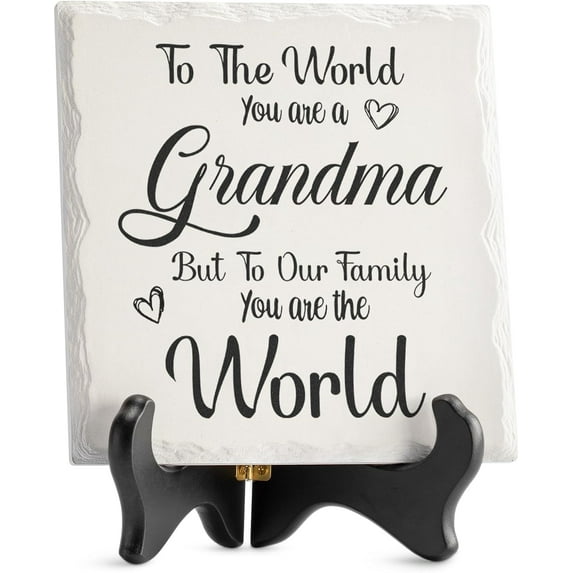 Gifts For Grandma From Granddaughter Grandson Unique Grandma Birthday Gift Ideas Ceramic Plaque Grandmother Gifts From Grandkids Mothers Day Presents For Grandma Thanksgiving Christmas Gift