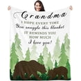 thumbnail image 1 of Gifts for Grandma from Granddaughter Great Grandma Gift Ideas for Birthday Mother''s Day Christmas Best Grandma Birthday Gifts from Grandkids to My Grandma Blanket Flannel Comfy 50 * 60, 1 of 6