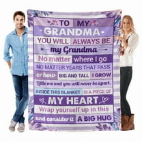 Gifts for Grandma – Mothers Day, Birthday Gift from Granddaughter, Grandson, or Grandkids, Soft and Cozy Blanket for Grandma, Warm and Comfortable Blanket Throw