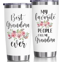 Gifts for Grandma, Mothers Day Gift from Granddaughter Grandson Grandchildren Grandkid, 20 OZ Tumbler Grandmother Birthday Gift, Best Grandma Ever Insulated Cup for New Nana, Grandmother, Nana, Gigi