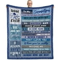 thumbnail image 1 of Gifts for Grandpa, Fathers Day Grandpa Gifts from Grandchildren, Grandpa Birthday Gifts, Best Grandpa Gifts, to My Grandpa Blanket, Grandpa Christmas Retirement Gifts Throw Blanket 60x50 Inch, 1 of 6