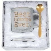 Gifts for Grandpa - Futtumy Best Grandpa Ever Mug, Fathers Day Gifts, Christmas Gifts, Birthday Gifts, Grandpa Coffee Mugs Gifts, Grey 12 fl oz Coffee Mugs Ceramic Mug Tea Cup