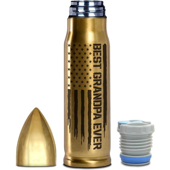 Gifts for Grandpa from Granddaughter Grandson, Best Grandpa Ever Gifts - 17oz Bullet Tumbler, Birthday Gifts for Grandpa, Father Day Gifts for Grandpa, Grandpa Cup Coffee Tumbler, Presents for Papaw