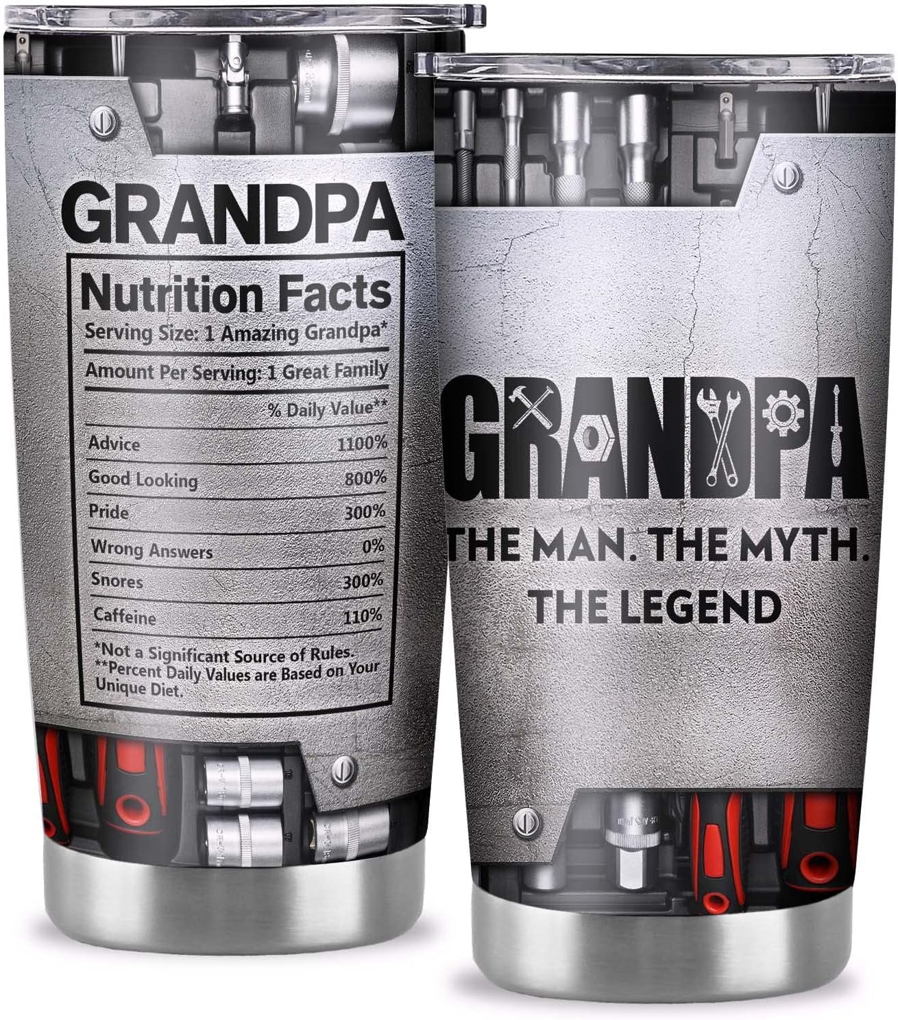 Grandpa Nutrition Facts Coffee Mug - Funny Gift For Grandfather From Grandkids 7 thumbnail image