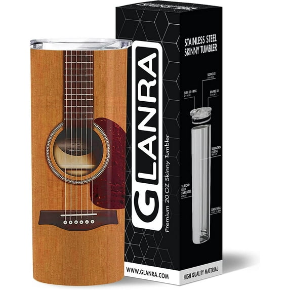 Gifts For Guitarist, Guitar Tumbler 20oz, Musician Travel Coffee Mug Stainless Steel, Guitar Cups For Teacher Acoustic Band, Christmas Birthday Gifts For Men Women Friends