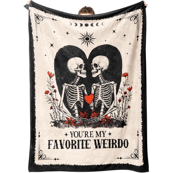 Gifts for Him Her, Anniversary Halloween Blanket for Women Men, Birthday Gifts for Boyfriend Girlfriend, I Love You Gift, Engagement, Wedding Gift for Wife, Husband, Couple, 60"X50"