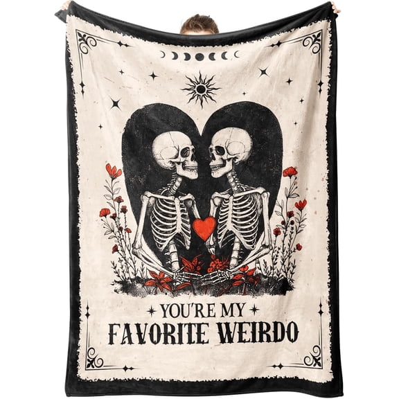 Gifts for Him Her, Anniversary Halloween Blanket for Women Men, Birthday Gifts for Boyfriend Girlfriend, I Love You Gift, Engagement, Wedding Gift for Wife, Husband, Couple, 60"X50"