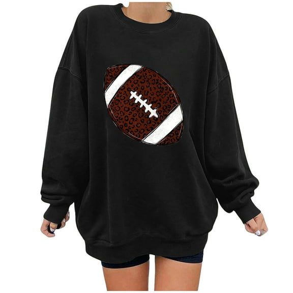 Gifts Holiday Womens Sweatshirt Winter Oversized Sweatshirt for Women Cozy Fleece Long Sleeve Crewneck Sweatshirt Fashion Baseball Print Graphics Pullover Blouses Tops Big Saving
