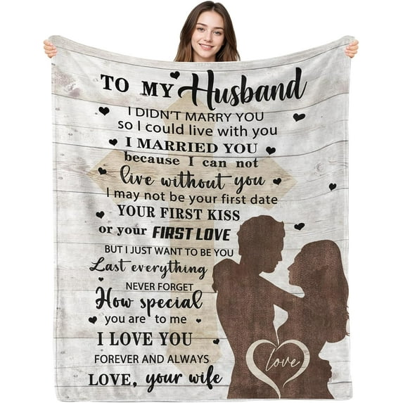 Gifts for Husband Birthday, Husband Birthday Gift, Husband Gifts Blanket from Wife, Cool for Husband/Men/Him, Gift for Husband Birthday, Husband Blanket 60x80