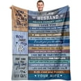 thumbnail image 1 of Gifts for Husband Blanket 60"x 50", Husband Gifts from Wife, Gifts for Him Husband, Anniversary Birthday Gift for Husband Unique, to My Husband Gifts, Best Husband Ever Gifts, 1 of 5