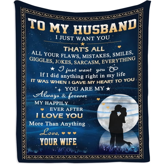 Gifts for Husband Blanket 60"x50", Husband Gifts, Husband Birthday Gift, Anniversary Wedding Gifts for Husband, Birthday Gifts for Husband,Unique Husband Gifts from Wife,Best Husband Ever Gift