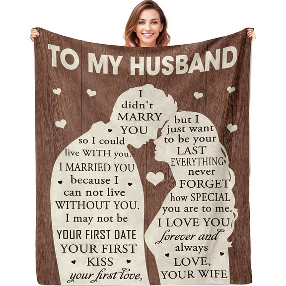 Gifts for Husband, Husband Birthday Gift, Husband Gifts Blanket 50"x60", Gift for Husband from Wife, Birthday Anniversary Fathers Day Valentines Gifts for Husband, Gifts for Him/Men/Husband
