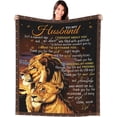 thumbnail image 1 of Gifts for Husband Super Soft Flannel Fleece Throw, Husband Gifts from Wife Warm Blanket, Romantic Gifts for Him Husband for Birthday Anniversary Fathers Day Valentines Day Christmas 60"x50", 1 of 5