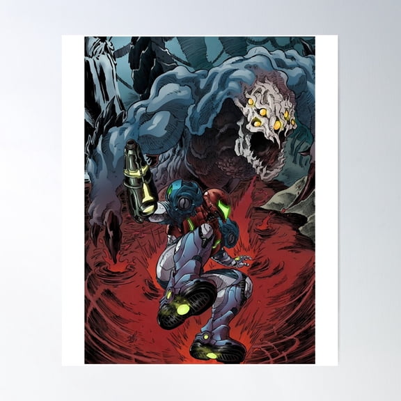 Gifts Idea Metroid Dread Artwork Poster Wall Art, Modern Wall Decor For Living Room Bedroom, 8x12 UNFRAMED