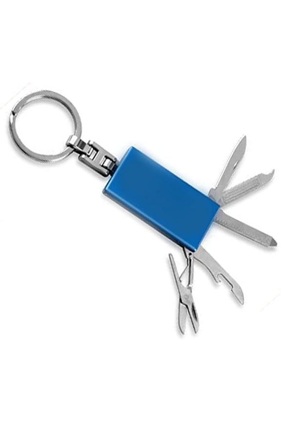 5 in 1 Multi-Function Pocket Knife Keychain - (MT-1, Red)