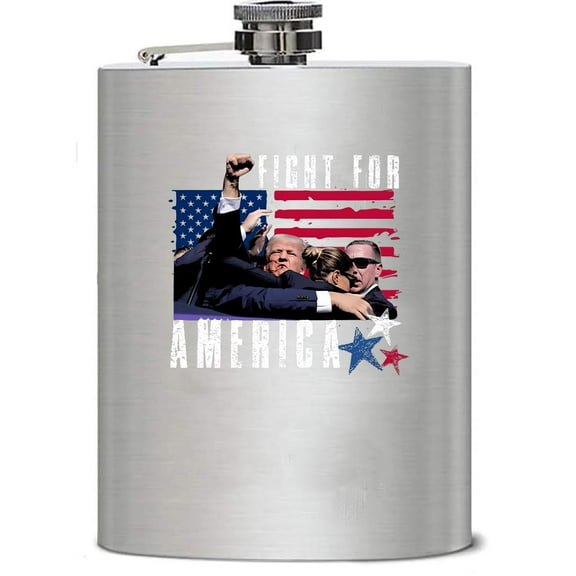 Gifts Infinity 8oz Satinless Steel Flask Donald Trump Collectibles Flask (TF-10)