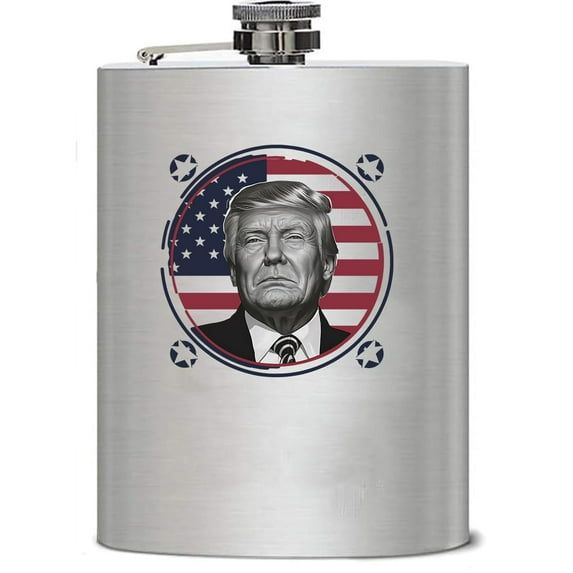 Gifts Infinity 8oz Satinless Steel Flask Donald Trump Collectibles Flask (TF-8)