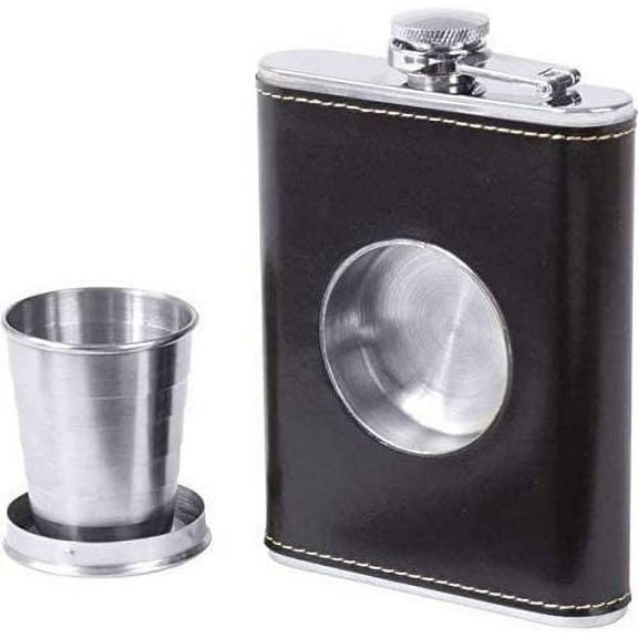 Gifts Infinity 8oz stainless steel flask with built-in cup