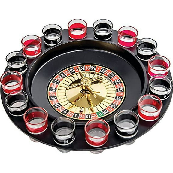Gifts Infinity Drinking Game Glass Roulette - Set (2 Balls and 16 Glasses)