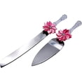 thumbnail image 1 of Gifts Infinity Mis Quince Anos Sweet Elegant Stainless Steel Wedding Cake Knife and Serving Set Transparent Plastic Valentine's day Cake Knife and Shovel with cut crystal - Pink, 1 of 1