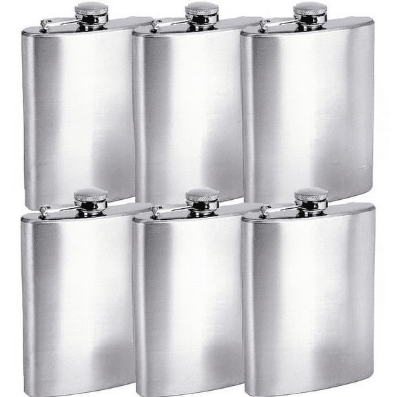 Gifts Infinity Set of 6 8oz Stainless Steel Groomsmen / Bridesmaid Gift! Flask