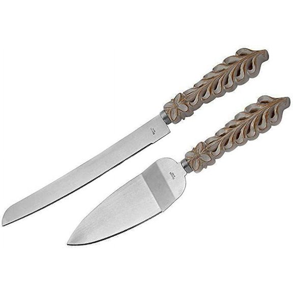 Gifts Infinity Wedding Cake Knife and Server Set BOTANICAL