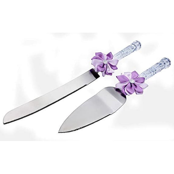 Gifts Infinity Wedding Cake Knife and Server Set (Purple TT)