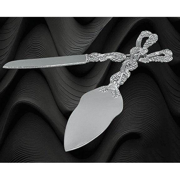 Gifts Infinity Wedding Cake Knife and Server Set - Valentine's Day Gift (CK-4S)